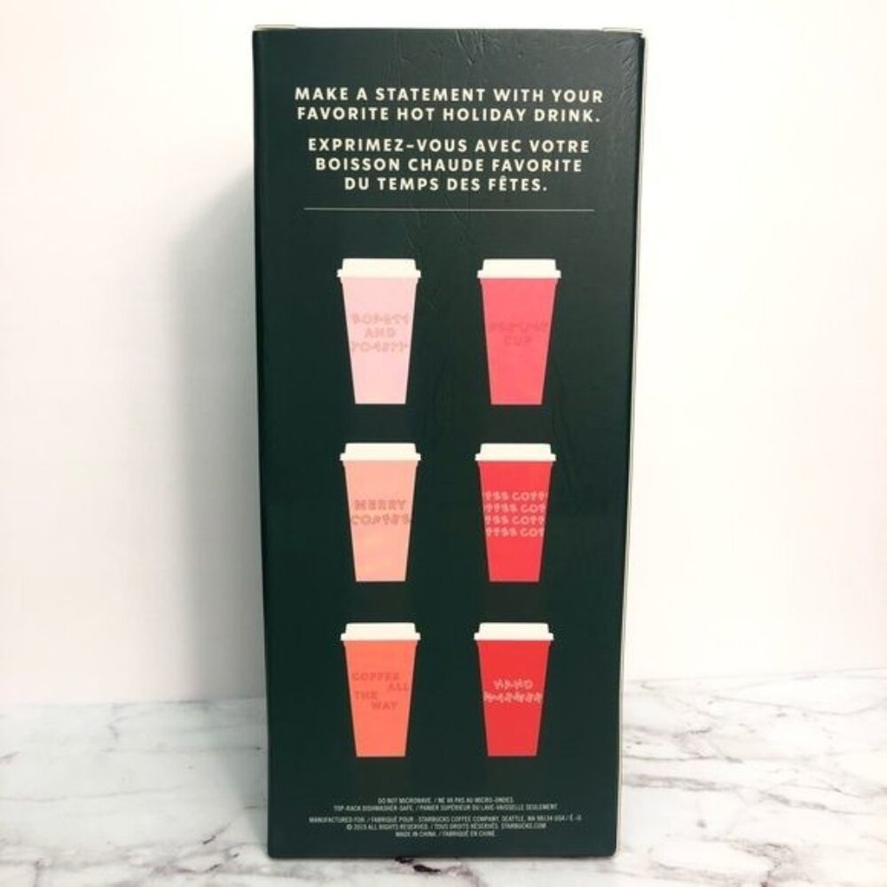 NWT Starbucks 16 Oz Reusable Holiday Hot Cups - Limited Edition - Picture 5 of 8
